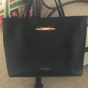 Ted Baker black leather tote